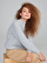 Женский вязаный свитер оверсайз, джемпер